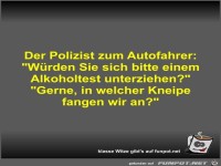 Der Polizist zum Autofahrer
