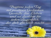 Beginne jeden Tag mit posetiven Gedanken