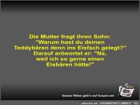 Die Mutter fragt ihren Sohn