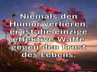 Nie den Humor verlieren