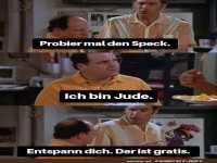 Lustiger Dialog ber Speck