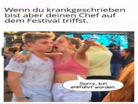 Krankschreibung und Chef auf dem Festival
