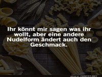 Nudel-Dilemma: Form trifft Geschmack