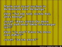 Maria und Josef suchen eine Herberge.....