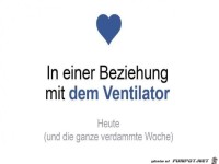 In einer Beziehung mit dem Ventilator