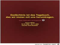 Gedchtnis ist das Tagebuch