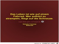 Das Leben ist wie auf einem
Fahrrad