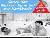 Spare das Wasser