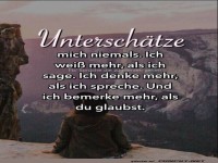 Untersch�tze mich niemals