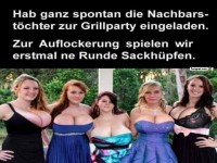 Spontane Grillparty mit Nachbarst�chtern