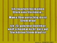 Elektriker berrascht vom Strom!