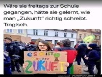 Zukunft mit Rechtschreibfehler