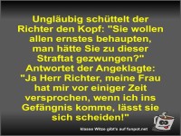 Ungläubig schüttelt der Richter den Kopf