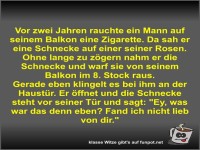 Vor zwei Jahren rauchte ein Mann auf seinem Balkon eine...
