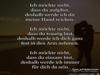 ich moechte nicht das du aufgibst deshalb 