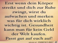erst wenn dein Koerper streikt 