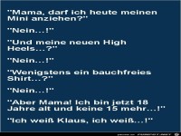 Mama, darf ich heute meinen Mini anziehen?........