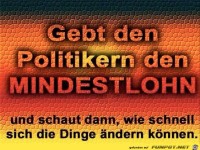 Mindestlohn f�r Politiker