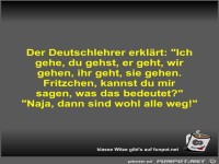 Der Deutschlehrer erklärt