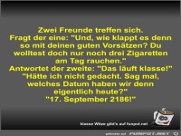 Zwei Freunde treffen sich