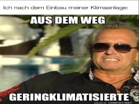 Cooler Spruch nach Klimaanlagen-Einbau