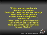 Peter, warum machst du denn so ein langes Gesicht?
