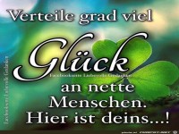Verteile grad viel Glueck