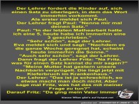 Der Lehrer fordert die Kinder auf