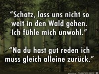 in den Wald gehen