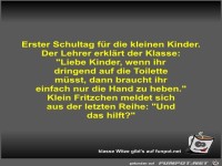 Erster Schultag fr die kleinen Kinder