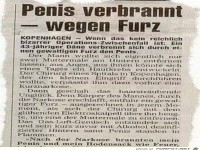 Penis verbrannt wegen Furz