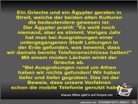 Ein Grieche und ein gypter geraten in Streit