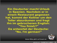 Ein Deutscher macht Urlaub in Spanien