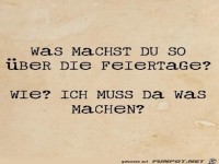 Etwas �ber die Feiertage machen