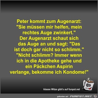 Peter-kommt-zum-Augenarzt.jpg von Fossy