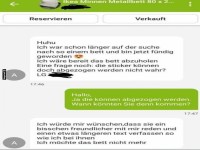 WhatsApp-Verkaufsgespr�ch �ber Metallbett