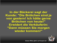 In der Bäckerei sagt der Kunde