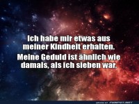 Geduld und galaktische Kindheitserinnerungen