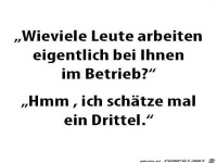 Wie viele Leute arbeiten...