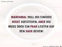 Nicht aufstehen