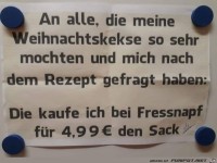 Rezept f�r leckere Kekse