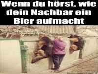 Die Nachbarn haben ein Bier ge�ffnet