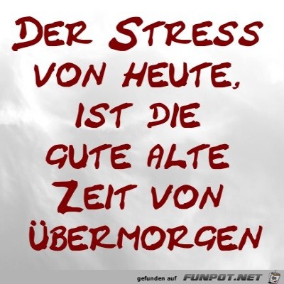 Der-Stress-von-heute,-ist-die-gute-alte-Zeit-von-übermorgen.jpg von LUIS999