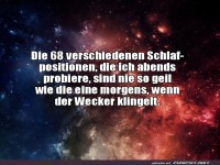 Schlafpositionen und Weckerkinder