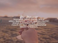 Sommerabend mit Wein genieen