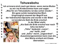 Tohuwabohu? Frag Mama!