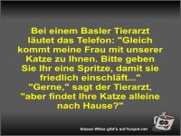 Bei einem Basler Tierarzt l�utet das Telefon