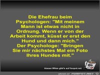 Die Ehefrau beim Psychologen