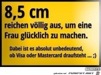 8,5 cm reichen v�llig aus