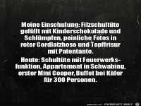 Einschulung damals und heute